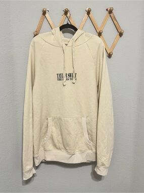 Taylor Swift Official The Eras Tour Beige Cream Hoodie Sweatshirt Size XL